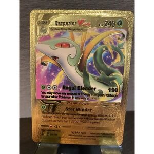 Serperior Foil Metal Pokémon Pokemon Fan Art Collectible Card Trading‎